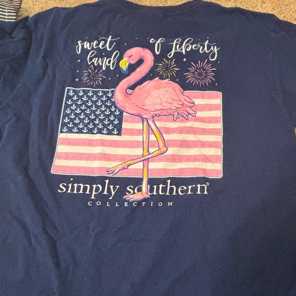 Simply Southern Flamingo Graphic Tee - Picture 1 of 1